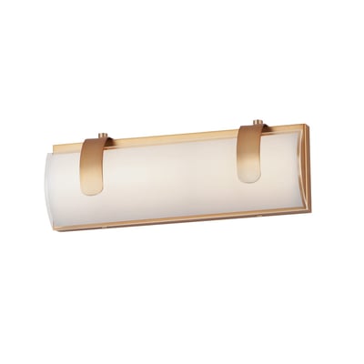 ET2 Clutch Bathroom Vanity Light in Gold, featuring a sleek steel design for modern bathroom elegance.