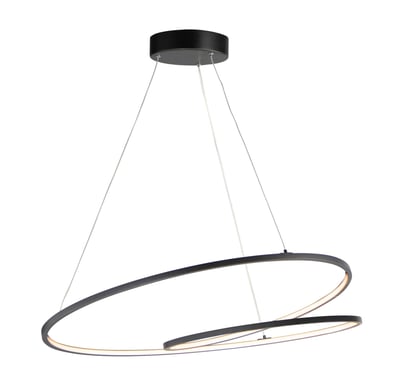 ET2 Cycle Pendant in Black Aluminum, modern lighting fixture for stylish home decor and contemporary interiors.