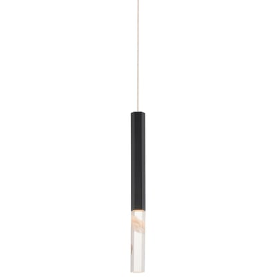 ET2 Diaphane Pendant in black finish, featuring a sleek, modern design with an aluminium frame and a soft, diffused glow.