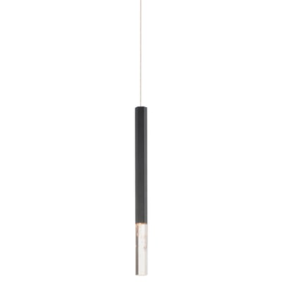 ET2 Diaphane Pendant in Black finish with Aluminium material, featuring a sleek, modern design, suspended from the ceiling, illuminating a stylish space.