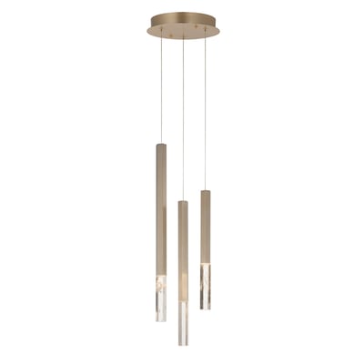 ET2 Diaphane Multi-Light Pendant featuring a sleek design with gold finish, crafted from aluminium and adorned with rock crystal elements.