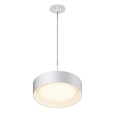 ET2 Echo Pendant Light in White finish, crafted from Aluminum, elegantly suspended with a sleek, modern design perfect for contemporary spaces.