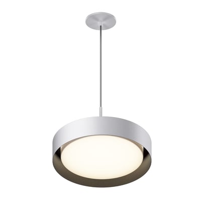 ET2 Echo Pendant Light in Aluminum finish, featuring a sleek design with a White and Black color scheme, hanging elegantly from the ceiling.