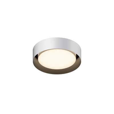 ET2 Echo Ceiling Light, featuring a sleek Aluminum design in White with Black accents, elegantly illuminates the space with a modern touch.