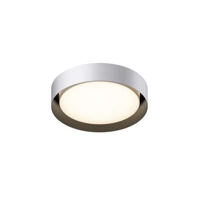 ET2 Echo Ceiling Light in Aluminum with a White and Black finish, featuring a sleek, modern design perfect for contemporary interiors.