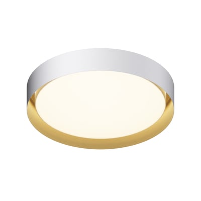 ET2 Echo Ceiling Light in Aluminum finish, featuring a sleek, modern design with a white and gold color scheme, providing elegant illumination.