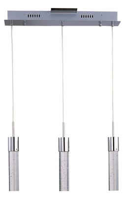 ET2 Fizz IV Island Pendant in Polished Chrome finish, featuring a sleek design with multiple suspended lights, crafted from Steel for a modern aesthetic.