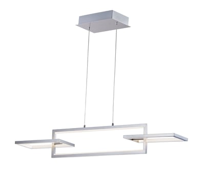 ET2 Link Linear Suspension in Satin Nickel finish, featuring a sleek, modern Aluminum design with a minimalist aesthetic, perfect for contemporary spaces.