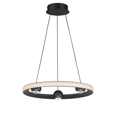 ET2 Nodes Pendant Light in Aluminum finish with a sleek, modern design featuring a cluster of adjustable black rods and spherical bulbs for elegant illumination.