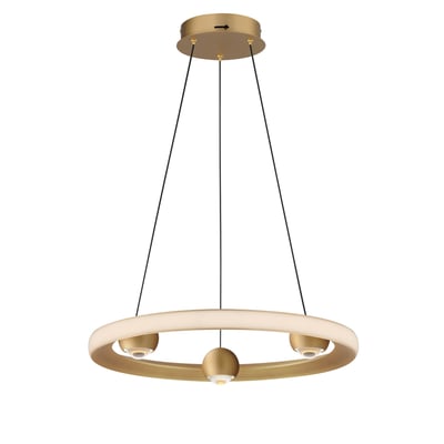 ET2 Nodes Pendant Light in a sleek Gold finish, featuring a modern design with multiple adjustable arms and round Aluminum light fixtures.