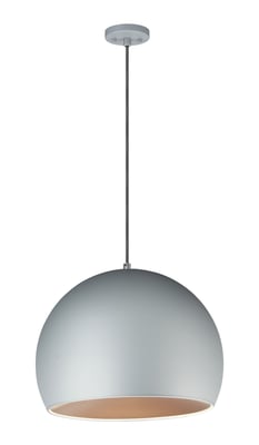 ET2 Palla Pendant light in Steel with a Dark Grey and Coffee finish, featuring a sleek, modern design with a spherical shape.