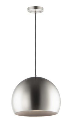 ET2 Palla Pendant light fixture in Satin Nickel with Black finish, featuring a sleek, modern design crafted from durable Steel.