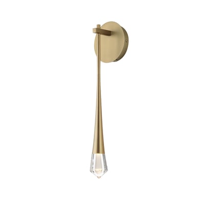 ET2 Pierce Wall Sconce in Gold finish, featuring a sleek, modern design with an Aluminum frame and a soft, ambient glow for elegant lighting.