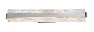 ET2 Ripple Bathroom Vanity Light with a sleek design, featuring Aluminum construction and a Polished Chrome finish, elegantly illuminating the space.