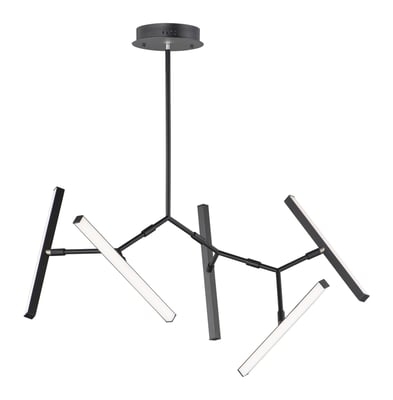 ET2 Robotica Pendant, featuring a sleek Aluminum design with a Black finish, elegantly suspended to illuminate modern spaces with its contemporary style.