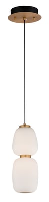 ET2 Soji Tier Pendant in Black with Gold finish, featuring a sleek, multi-layered design crafted from Steel, elegantly suspended for modern lighting.