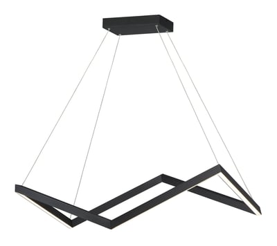 ET2 Stealth Pendant in Aluminum with a sleek Black finish, featuring a modern, minimalist design and suspended geometric shapes.