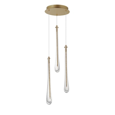 ET2 Stillo Multi Pendant in Gold finish, featuring a sleek, modern design with multiple Steel pendants hanging at varying lengths for a stylish look.