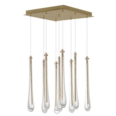 ET2 Stillo Multi Pendant in Gold finish, featuring a cluster of elegant steel pendants with modern design, perfect for contemporary interiors.