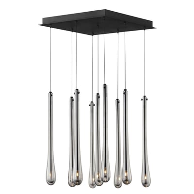 ET2 Stillo Multi Pendant in Black Steel, featuring a contemporary design with multiple hanging lights, perfect for modern interiors.
