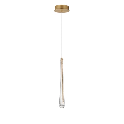 ET2 Stillo Pendant Light in Gold finish, featuring a sleek, modern design with a cylindrical shape and elegant illumination.