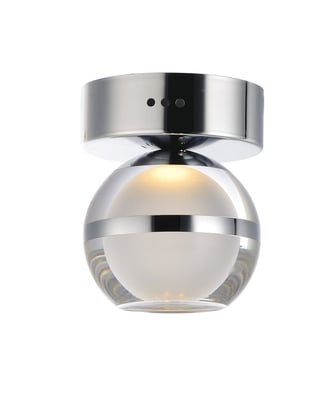 ET2 Swank Wall/Ceiling Light in Polished Chrome finish, featuring a sleek, modern design with an Aluminum frame and integrated LED lighting.