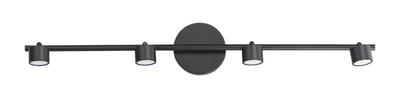 ET2 Taylor Adjustable Wall Sconce in Black Aluminum, featuring a sleek, modern design with an adjustable arm and a minimalist aesthetic.