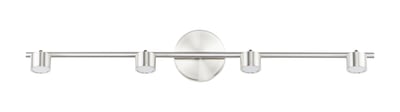 ET2 Taylor Adjustable Wall Sconce in Satin Nickel finish, featuring an aluminum frame with an adjustable arm and a sleek, modern design.