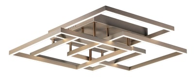 ET2 Traverse Semi-Flush Ceiling Light in Champagne finish, featuring a sleek aluminum design with a modern, minimalist aesthetic.