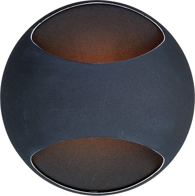 ET2 Wink Wall Sconce in Black finish, featuring a sleek, modern design with an Aluminum frame and a unique, curved silhouette.