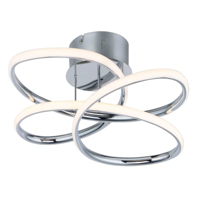 ET2 Coaster LED Flush Mount light fixture with a sleek, modern design. Features a round shape and emits a soft, even glow, ideal for contemporary spaces.
