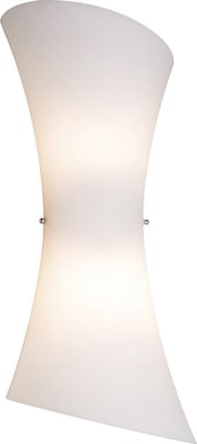 ET2 Conico 2-Light Wall Mount with a sleek finish, featuring two cylindrical glass shades on a modern metal frame.