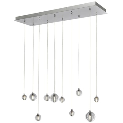 ET2 Harmony Rectangle Multi-Light Pendant with a sleek, modern design featuring multiple hanging lights in a polished chrome finish.