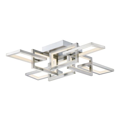ET2 Link LED Flush Mount with a sleek, modern design, featuring a circular shape and a polished chrome finish, providing efficient, stylish lighting.