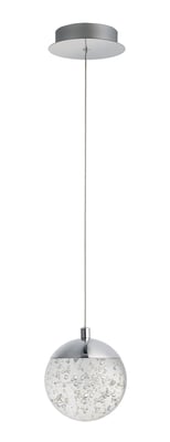 ET2 Orb II Mini Pendant with a sleek, modern design featuring a polished chrome finish and a spherical glass shade. Perfect for contemporary interiors.