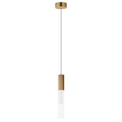 Image of ET2 Reeds 1-Light LED Pendant in black finish, featuring a sleek, modern design with a cylindrical shape and minimalist aesthetic.