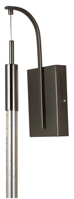 ET2 Scepter 1-Light LED Wall Sconce with a sleek, modern design in a polished chrome finish, featuring an elegant cylindrical shape.