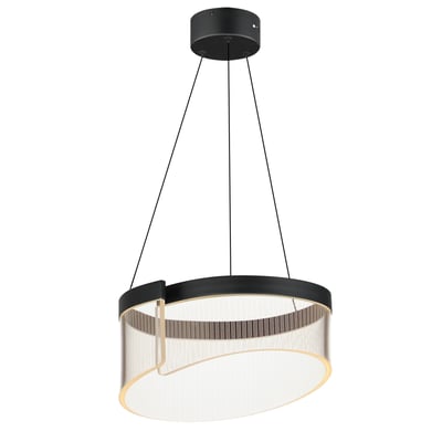ET2 Sonata 14" LED Pendant, a sleek modern light fixture with a polished chrome finish, featuring a smooth, curved design and bright LED illumination.