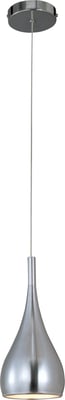ET2 Teardrop 1-Light Pendant with a sleek, modern design, featuring a clear glass teardrop shape and chrome finish, hanging from a thin metal cord.