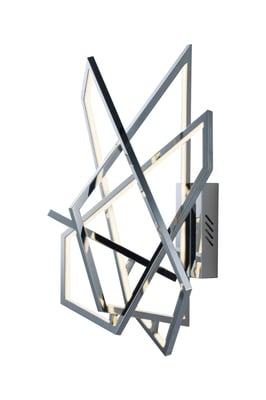ET2 Trapezoid LED Wall Sconce with a sleek finish, featuring a modern geometric design and energy-efficient lighting for contemporary interiors.