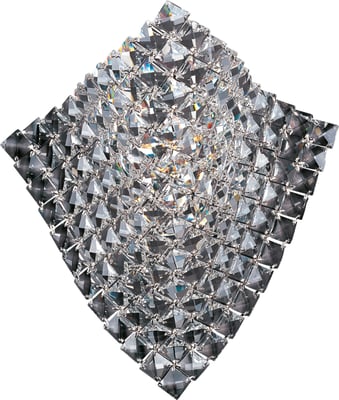 ET2 Wave 1-Light Wall Sconce with a sleek, modern design, featuring a curved metallic finish and a single bulb for ambient lighting.