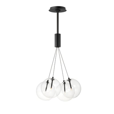 ET2 Burst Multi-Light Pendant in Black, featuring steel and glass design for modern lighting elegance.