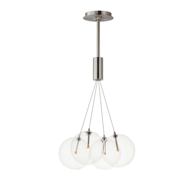 ET2 Burst Multi-Light Pendant in Satin Nickel, featuring a modern design with steel and glass materials.