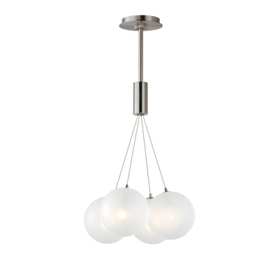 ET2 Burst Multi-Light Pendant in Satin Nickel, featuring a modern design with steel and glass materials for elegant lighting.