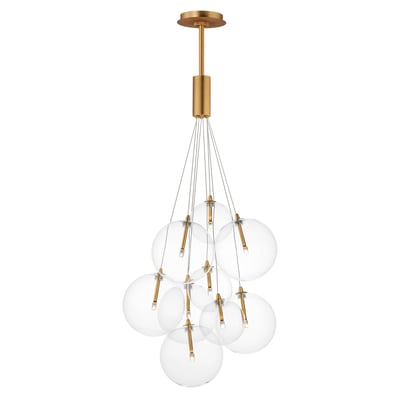 ET2 Burst Multi-Light Pendant in Gold, featuring a modern design with steel and glass materials for stylish lighting.