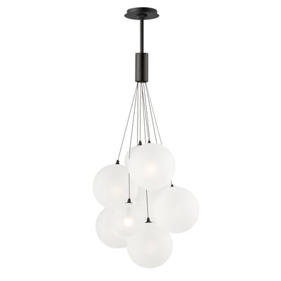 ET2 Burst Multi-Light Pendant in Black, featuring Steel and Glass materials for a modern lighting solution.