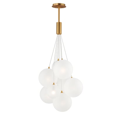 ET2 Burst Multi-Light Pendant in Gold, featuring Steel and Glass materials for a modern lighting solution.
