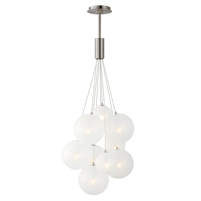 ET2 Burst Multi-Light Pendant in Satin Nickel with Steel and Glass for modern lighting elegance.