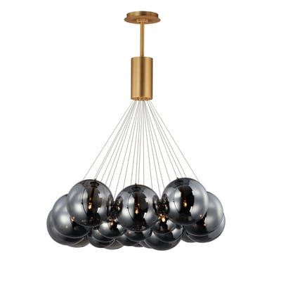ET2 Burst Multi-Light Pendant in Gold, featuring steel and glass materials for a modern lighting solution.