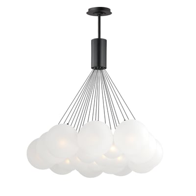 ET2 Burst Multi-Light Pendant in Black, featuring Steel and Glass materials for a modern lighting solution.